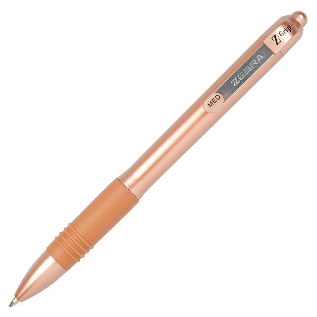 Zebra Z-Grip Smooth Ballpoint Pen Rose Gold by Zebra at Cult Pens