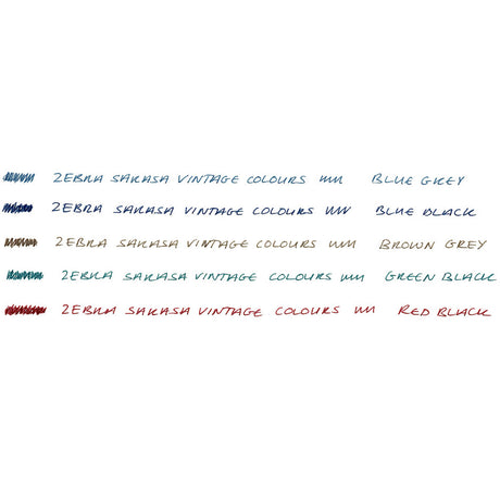 Zebra Sarasa Clip Gel Rollerball Pen 0.5 Vintage Colours by Zebra at Cult Pens