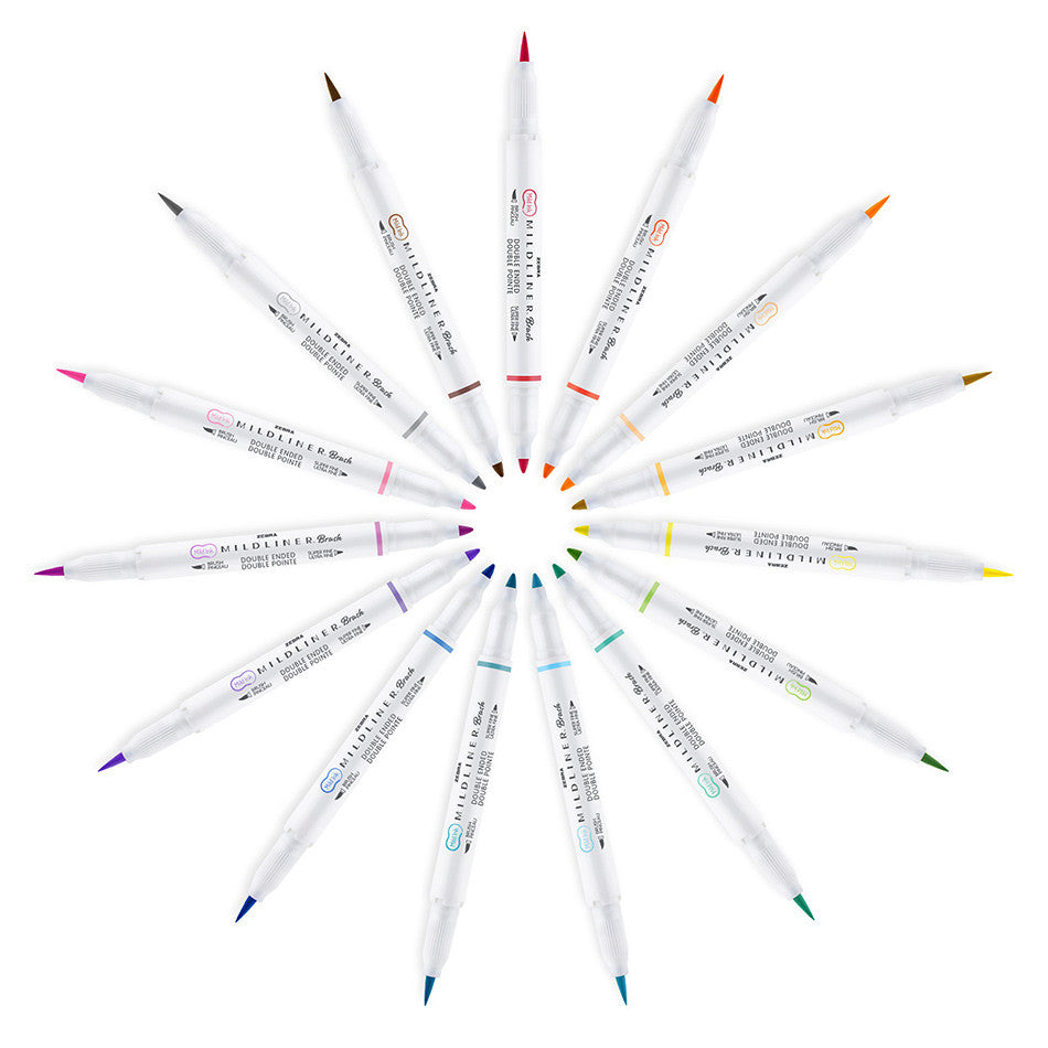 Zebra Mildliner Twin Tip Brush Pen by Zebra at Cult Pens