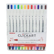 Zebra Clickart Water Based Marker 0.6mm Set of 12 Standard by Zebra at Cult Pens